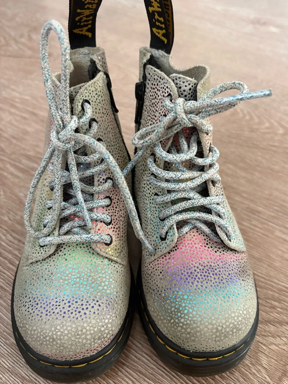 Doc Martens 1460 Pascal Boots Toddler Sz 7 Iridescent Rainbow